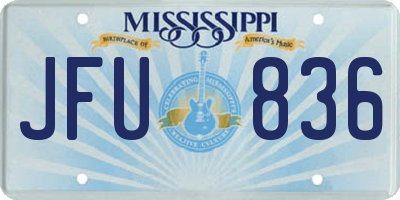 MS license plate JFU836