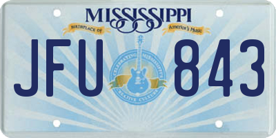 MS license plate JFU843