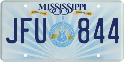 MS license plate JFU844