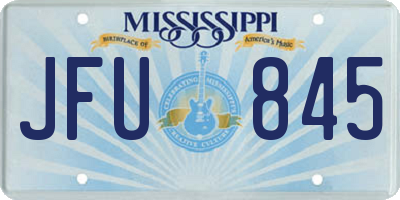 MS license plate JFU845