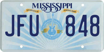 MS license plate JFU848