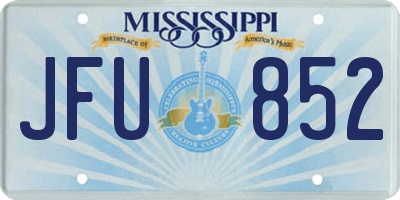 MS license plate JFU852