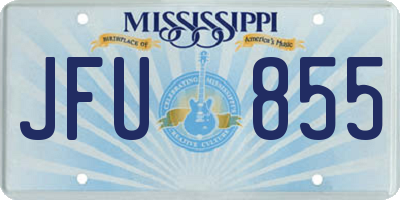 MS license plate JFU855