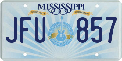 MS license plate JFU857