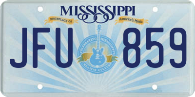 MS license plate JFU859