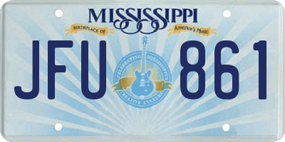 MS license plate JFU861