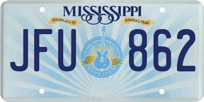 MS license plate JFU862