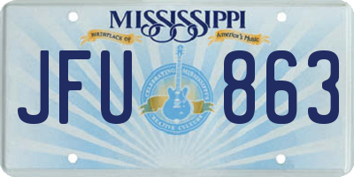 MS license plate JFU863