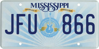 MS license plate JFU866