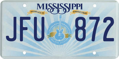 MS license plate JFU872