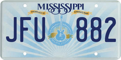 MS license plate JFU882