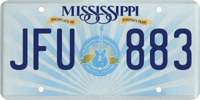 MS license plate JFU883