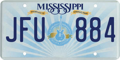 MS license plate JFU884