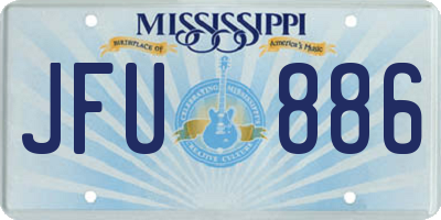MS license plate JFU886