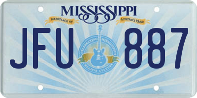 MS license plate JFU887