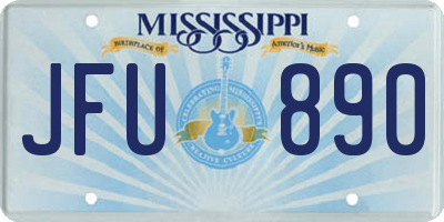 MS license plate JFU890