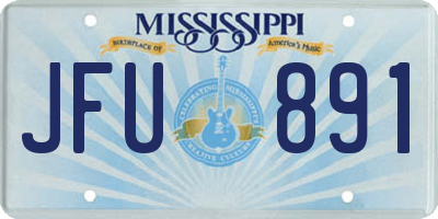 MS license plate JFU891