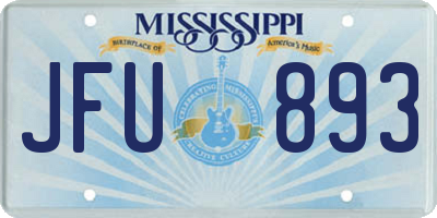 MS license plate JFU893
