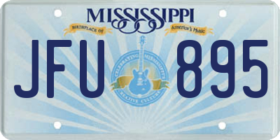 MS license plate JFU895
