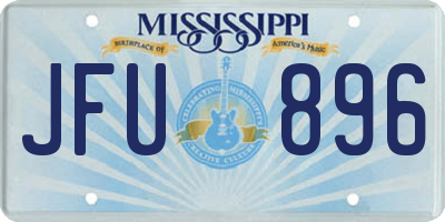 MS license plate JFU896