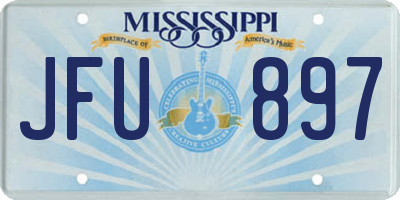 MS license plate JFU897