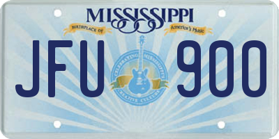 MS license plate JFU900