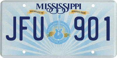 MS license plate JFU901