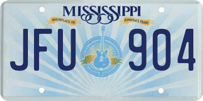 MS license plate JFU904
