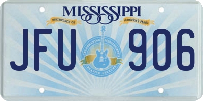 MS license plate JFU906