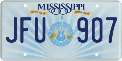 MS license plate JFU907