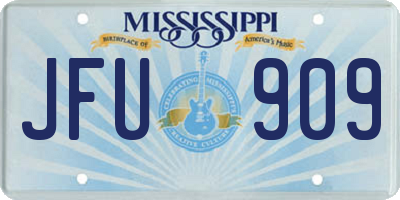 MS license plate JFU909