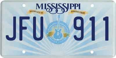 MS license plate JFU911