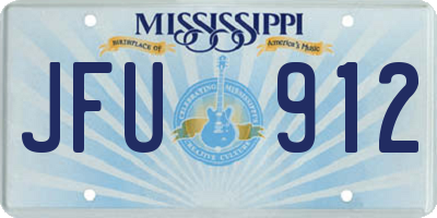 MS license plate JFU912