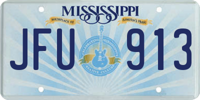 MS license plate JFU913