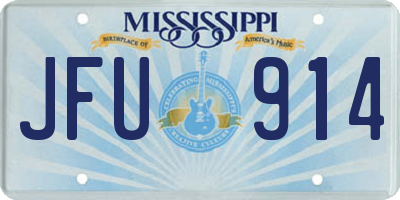 MS license plate JFU914