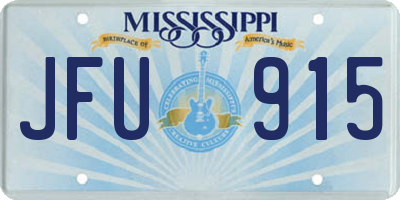 MS license plate JFU915