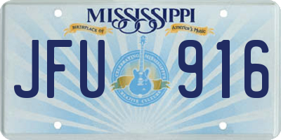MS license plate JFU916