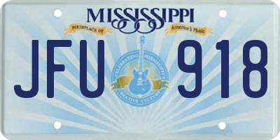 MS license plate JFU918