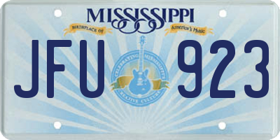 MS license plate JFU923