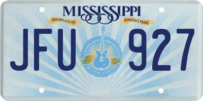 MS license plate JFU927