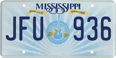 MS license plate JFU936