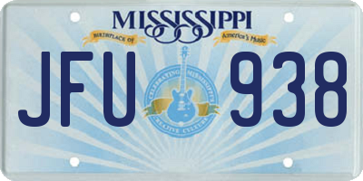 MS license plate JFU938