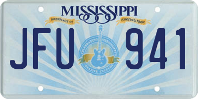 MS license plate JFU941