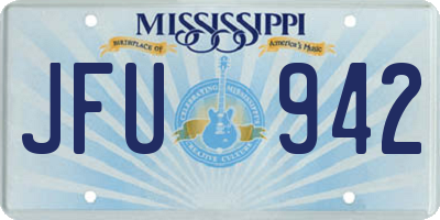 MS license plate JFU942