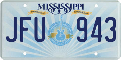 MS license plate JFU943