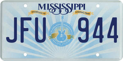 MS license plate JFU944