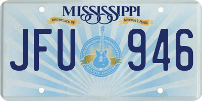 MS license plate JFU946