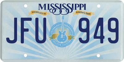 MS license plate JFU949