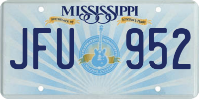 MS license plate JFU952