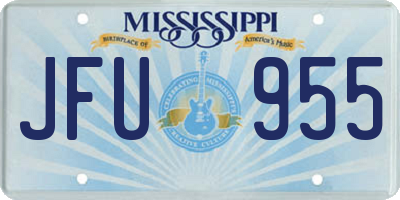 MS license plate JFU955